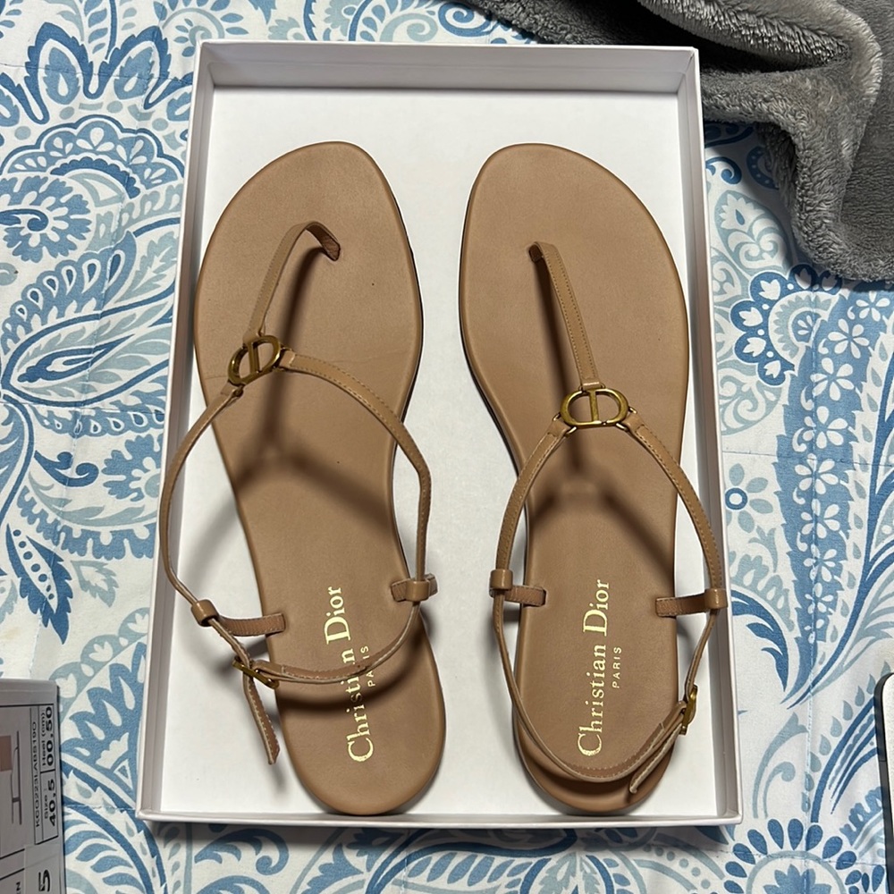 Dior signature rose de ve sandals